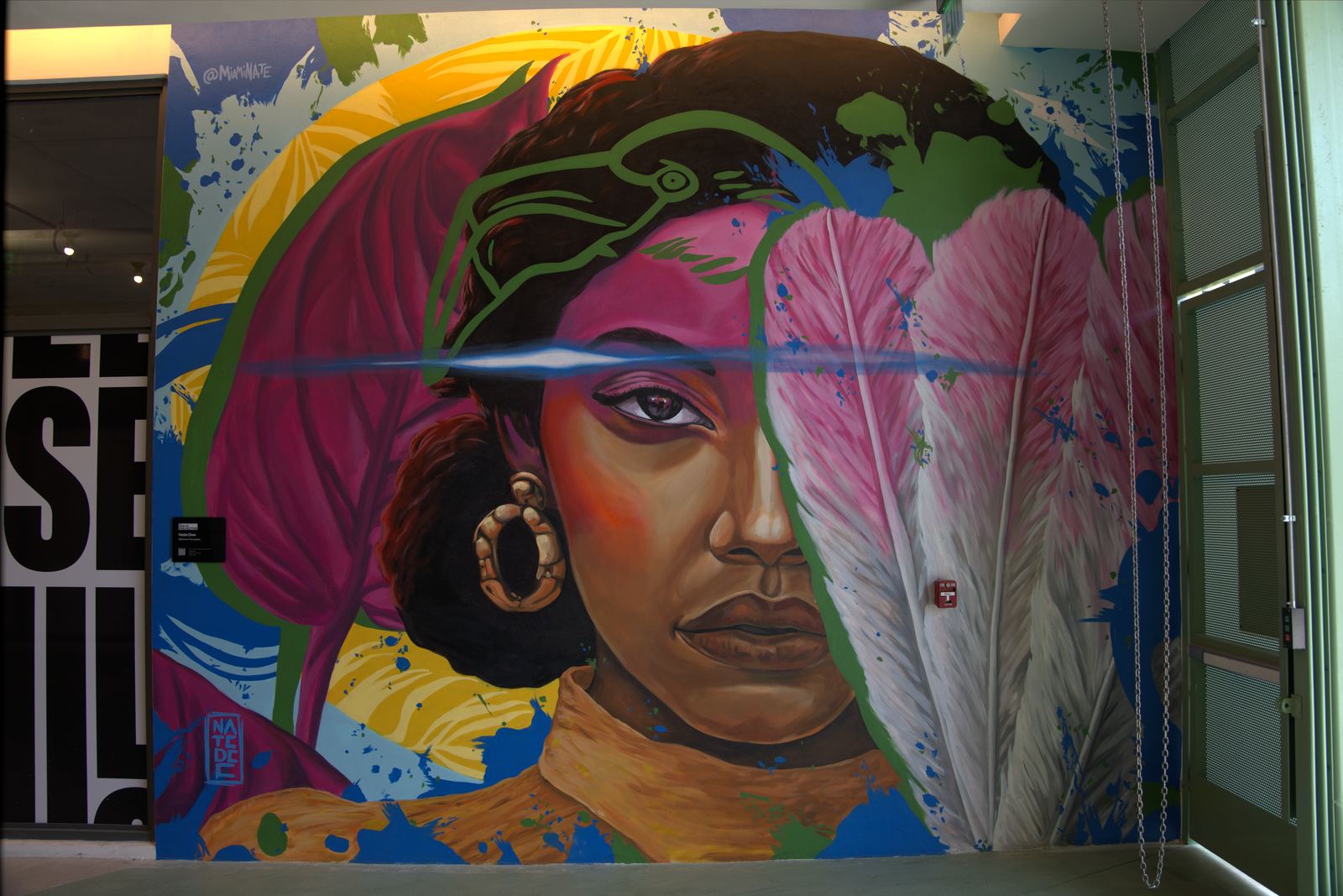 Portrait mural by Nate Dee (@muminate) in Wynwood