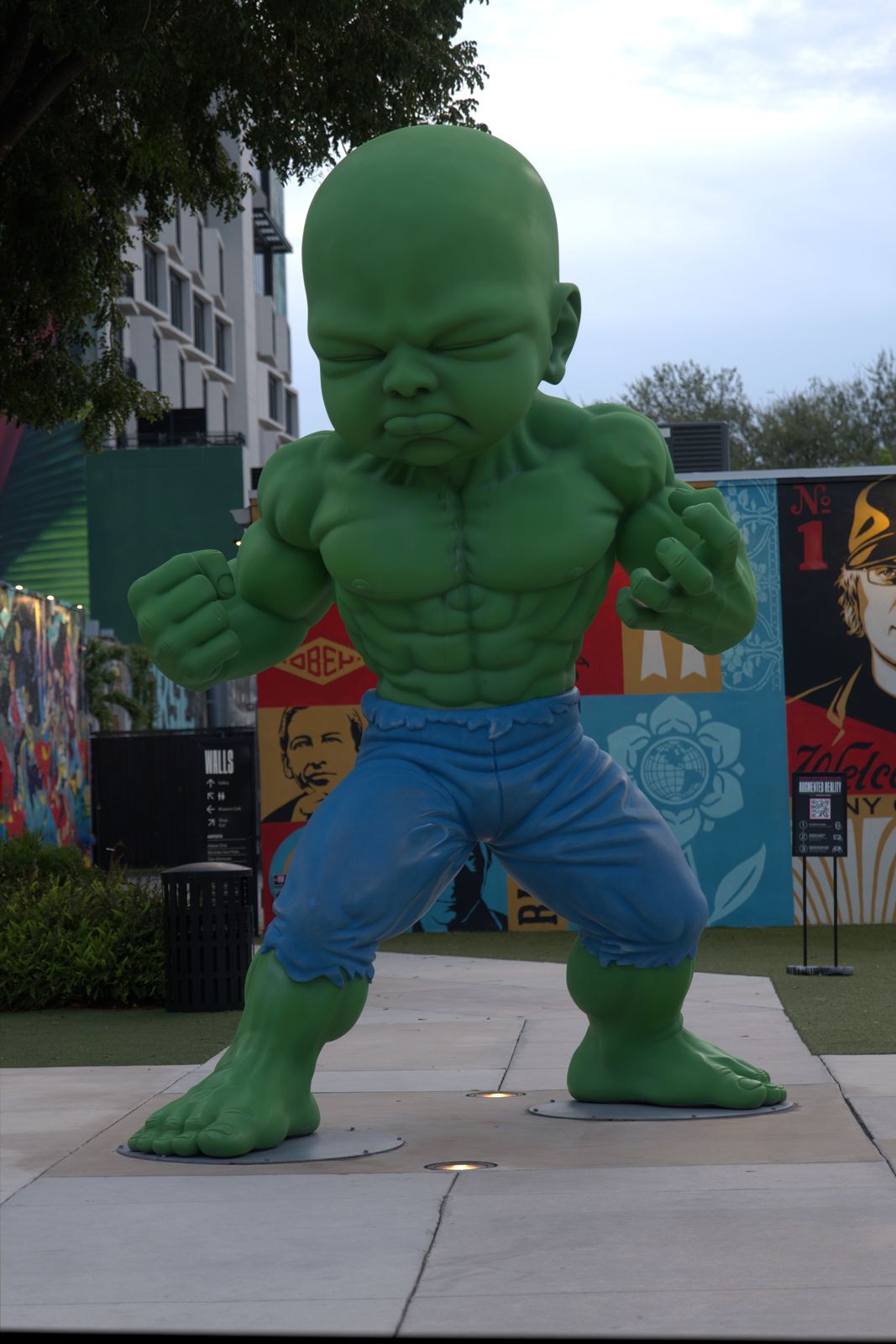 Ron English Temper Tot sculpture at Wynwood Walls